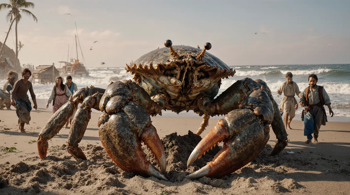 Contes et légendes : La migration des crabes géants de Symur – Tempêtes et Jambes de Bois