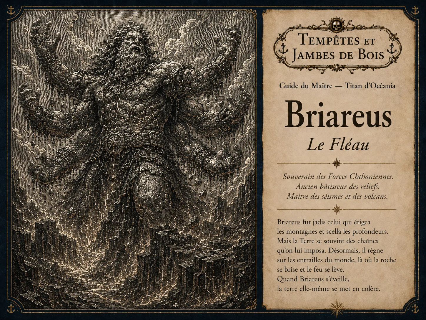 Briareus – Titans d’Océania – Tempêtes et Jambes de Bois