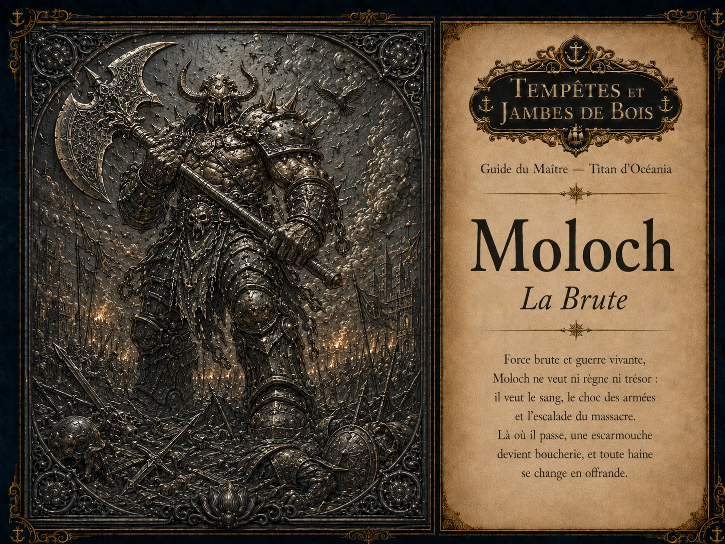 Moloch – Titans d’Océania – Tempêtes et Jambes de Bois
